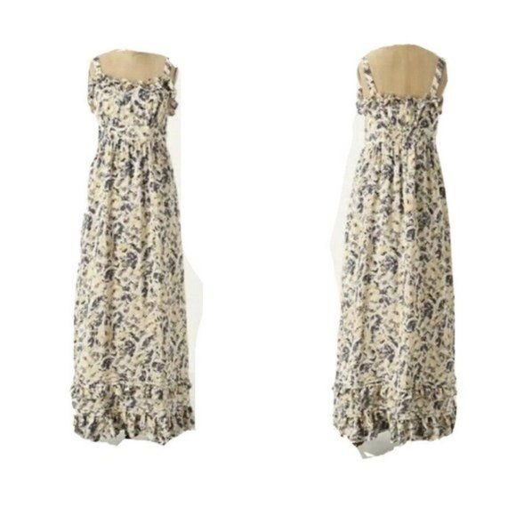 Moulinette Soeurs Floral Ruffle Silk Maxi Dress by Anthropologie Size 2 EUC! - Picture 13 of 13